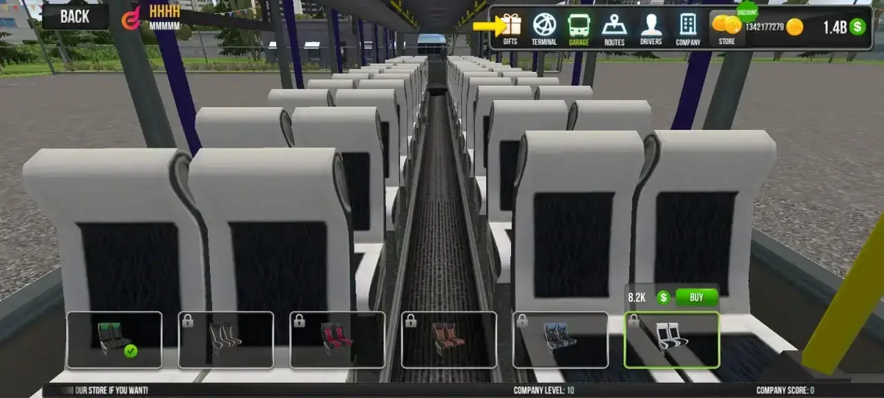 Bus internal view