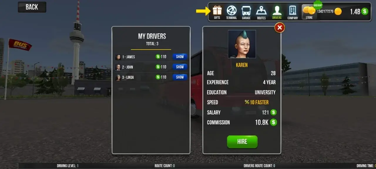 Driver selection